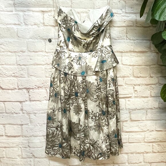 Vintage Betsey Johnson Silk Floral Dress size 8 - Picture 1 of 9